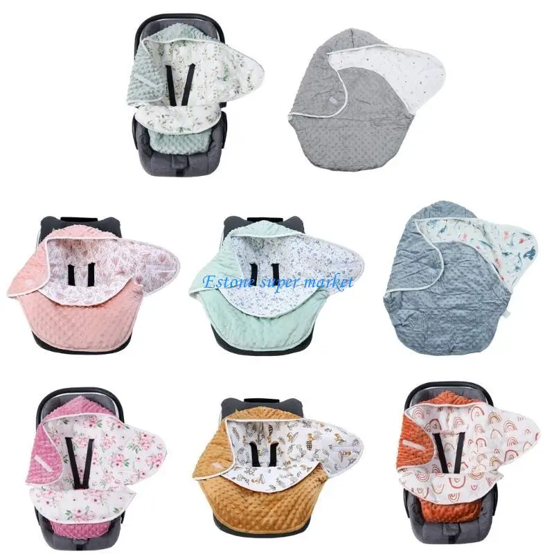 090B Breathable Cotton Baby Swaddles Easy Use Baby Blanket for Car Seats strollers