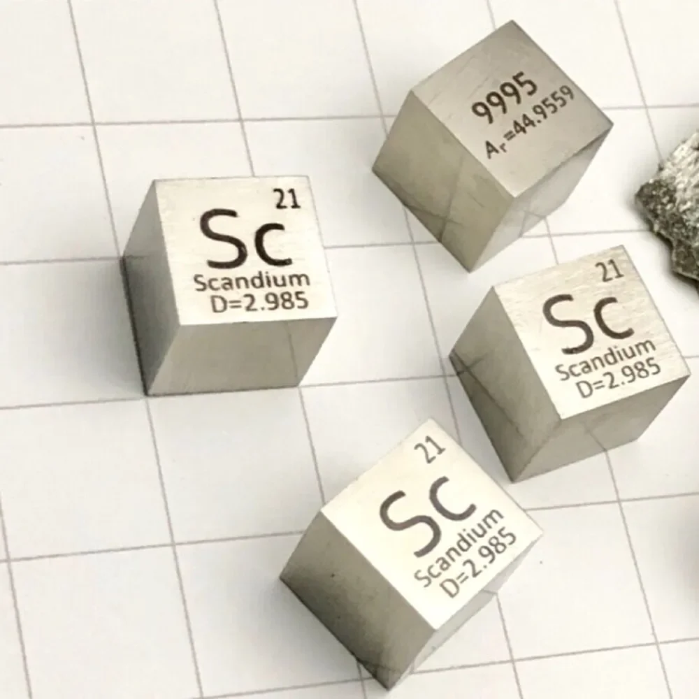 10mm Element Cube of Scandium 99.95% Pure Sc Metal