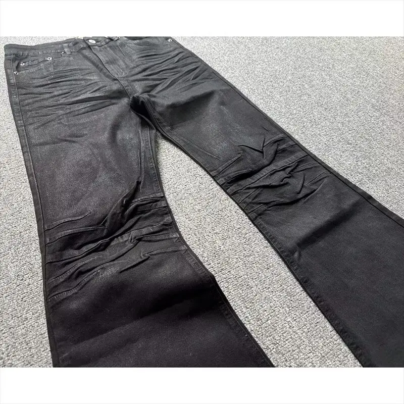 American High Street Vintage Wide-leg Jeans For Men, Street Slim Flare Pants