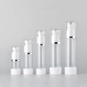 Portable Plastic Cosmetics Sub-Bottling Facial Cream Airless Container Vacuum Pump Bottles Travel Spray Lotion Bottles