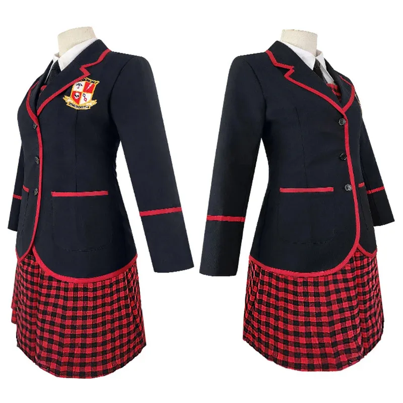 

Anime The Umbrella Academy Girls School Uniform Vanya Allison Cosplay Costume Halloween Carnival Party Suits for Men Women Setc;