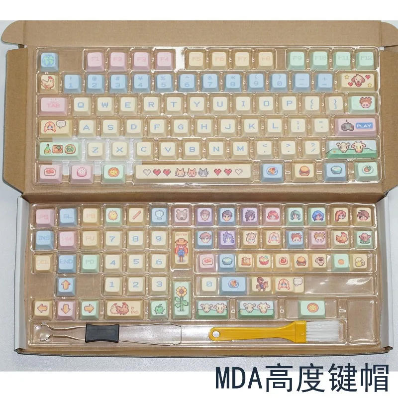 

Mifuny Star Dew Valley Story Keycap Pixel PBT Симпатичная механическая клавиатура на заказ ТермосублимацияDIY Cherry Profile Боковая резьба