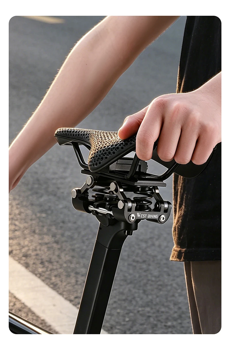WEST BIKING Fahrradsattel-Stoßdämpfer, Federung, Sattelstützenkissen für MTB, Rennrad, komfortables Fahrradzubehör – Detail 17