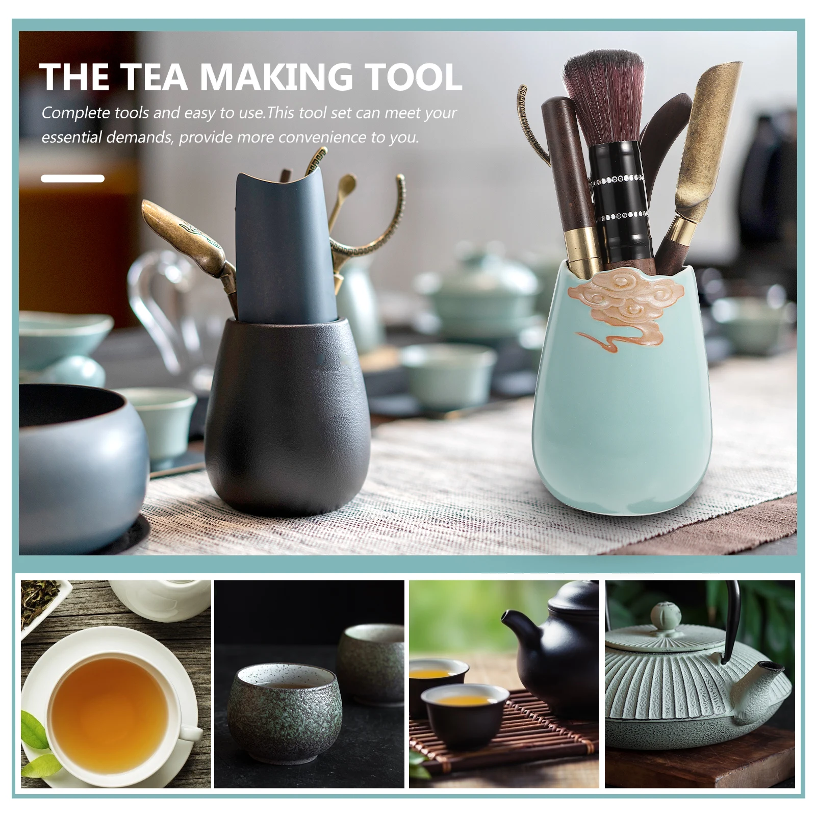

Tea Making Tool Set Chinese Cermony Tools Kit Teaspoon Gongfu Ceremony Accessories Green Japanese