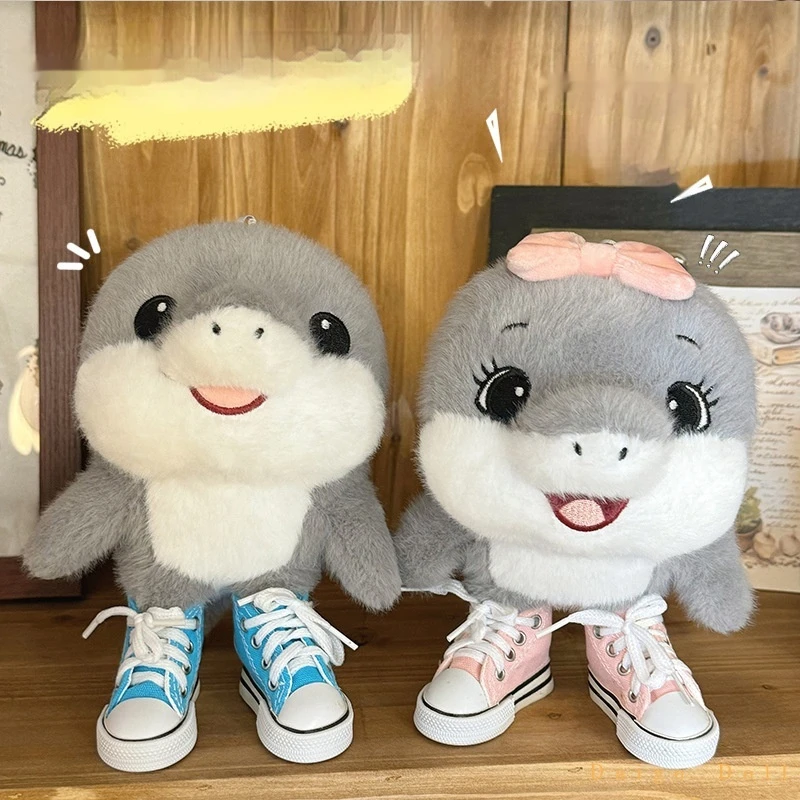 

23 см Tung Tung Tung Sahur Плюшевые Tralalelo Tralala Плюшевые игрушки Kawaii Обувь Акула Итальянский Brainrot Al Toys Акула Подарки для детей