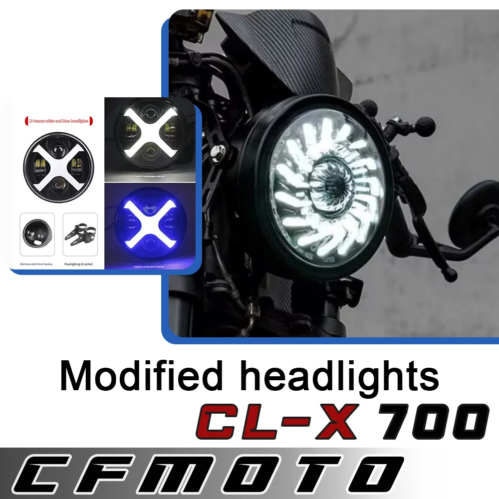 

Модифицированная фара для мотоцикла в сборе, аксессуары для модификации ретро фары для CFMOTO 700CLX 700cl-x 700clx