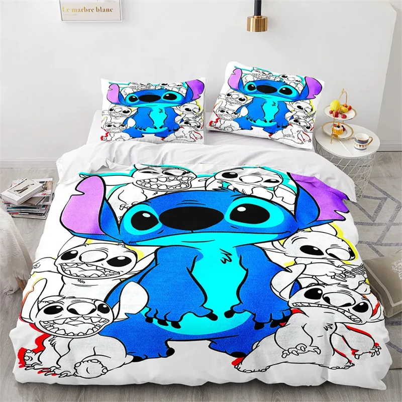 Stitch Dekbedovertrek Cartoon Patroon Schattige Slaapkamer Kamer Decoratie Kinderkamer Prinsessenkamer Beddengoed Multi-Piece Set