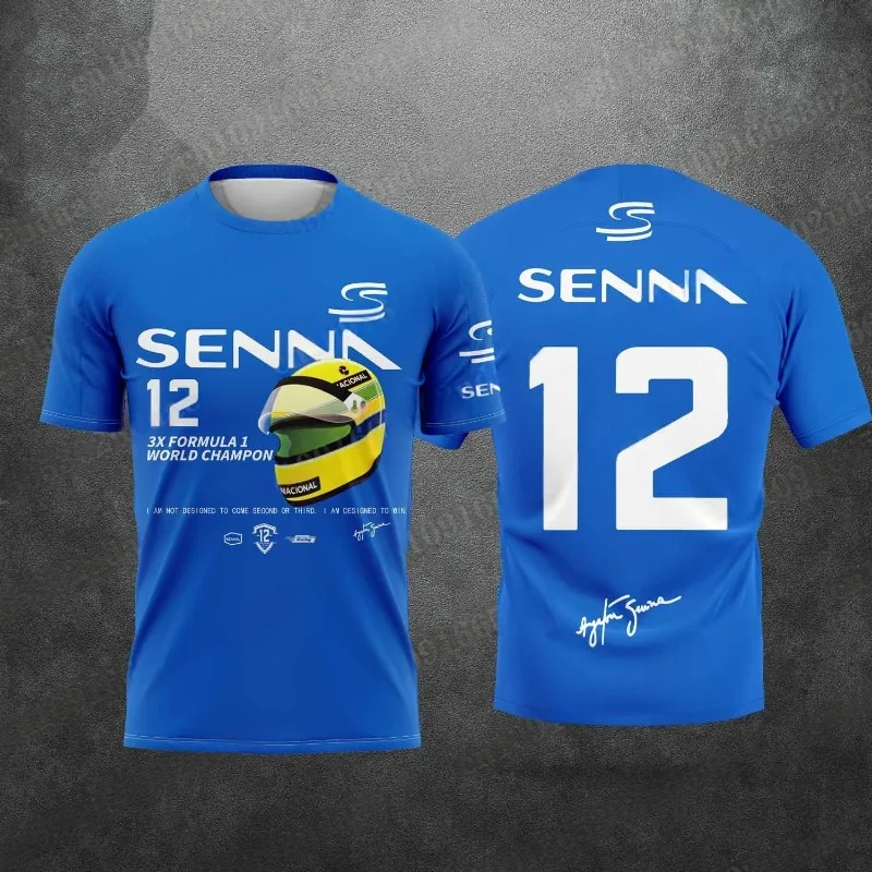 

2025 New Ayrton Senna Enthusiast Motorsport Men's Kids Commemorative Summer Fashion Breathable T-Shirt