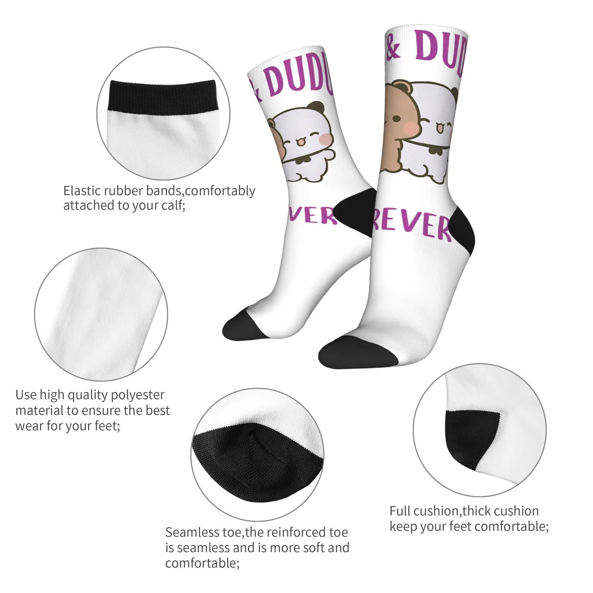 Calzini Dudu Bubu Calze invernali Novità Calzini morbidi e traspiranti da uomo unisex Design da corsa Calzini sportivi antiscivolo