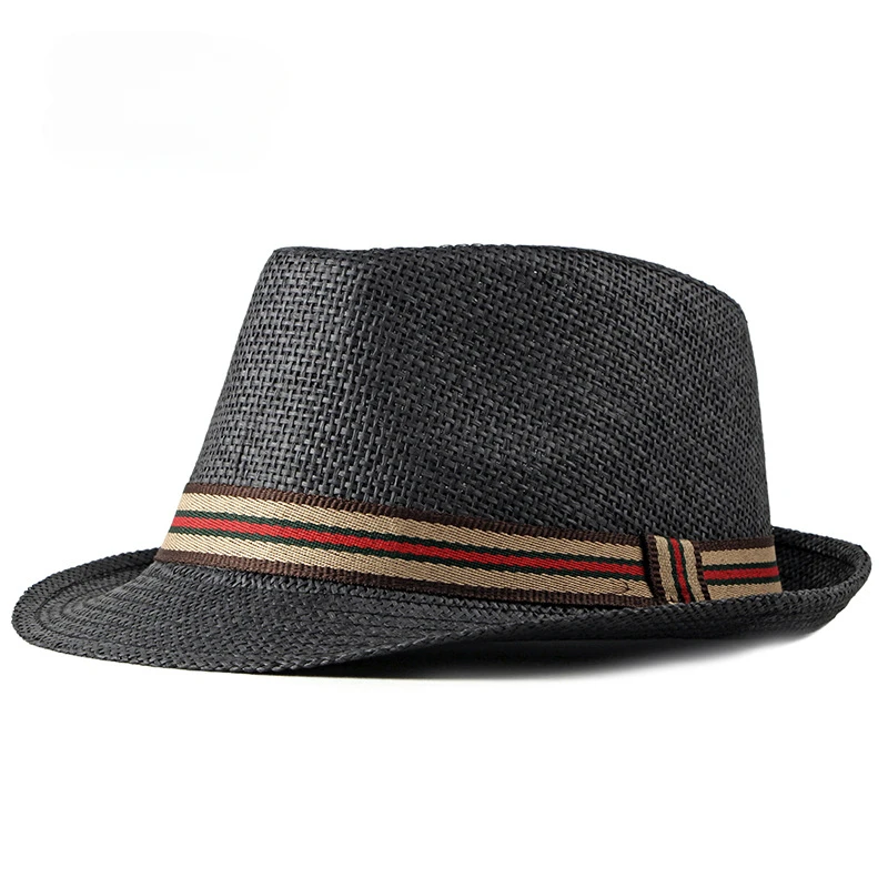 Women Beach Hats in Spring Summer British European and American Jazz Hats Men Fedoras Straw Hats Outdoor Travel Bucket Sun Hats