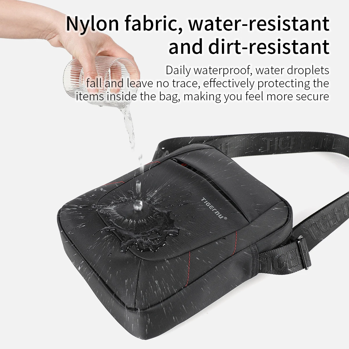 Tigernu Brand Crossbody Men Bag Men Shoulder Bag Splashproof Nylon Mini iPad Messenger Shoulder Strap Bag For Men Business Bags