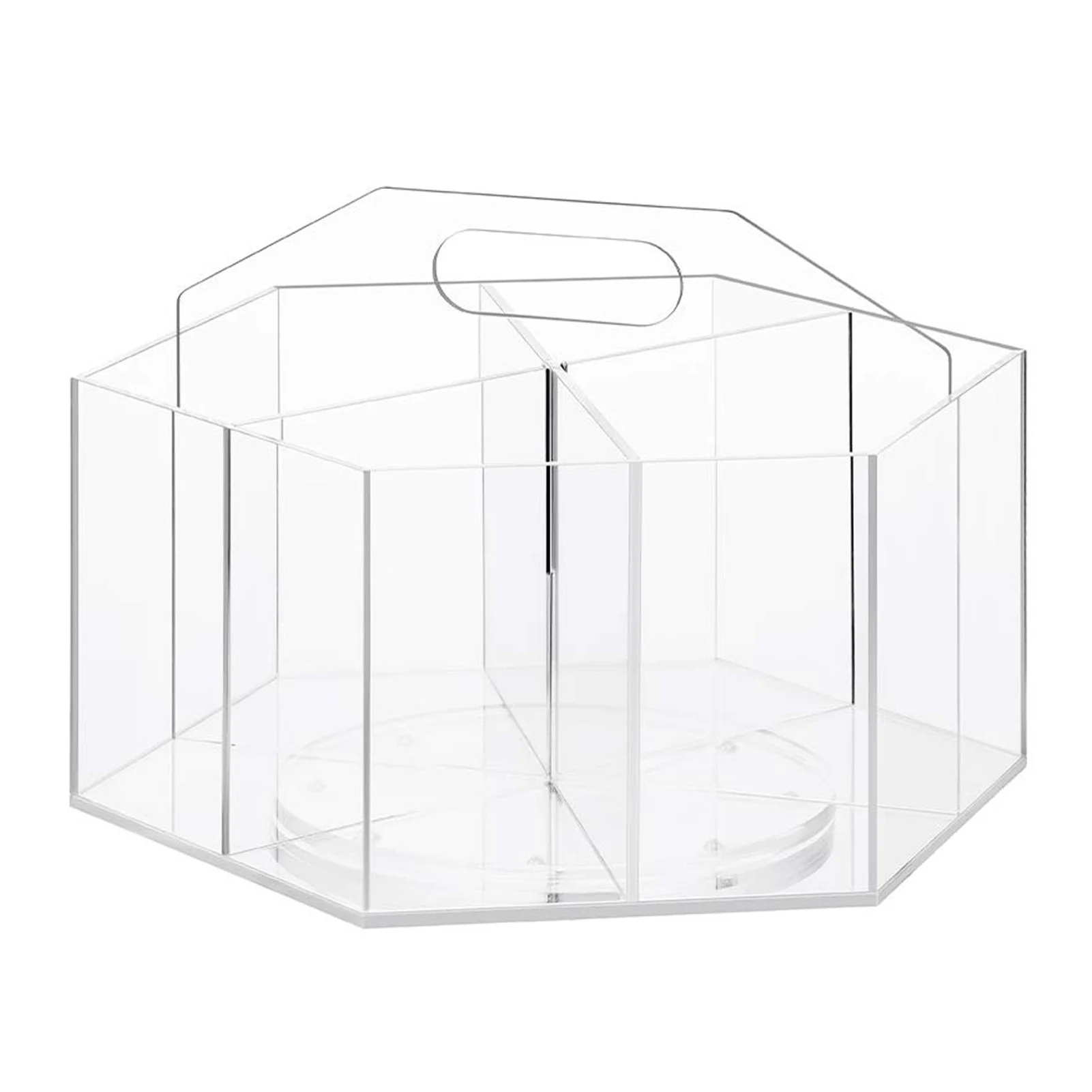 360 rotierenden Acryl Stift Halter Dreh Klaren Pen Veranstalter Kunst Schreibwaren 6 Fächer Lagerung Kunststoff Tragbare Handwerk Storag