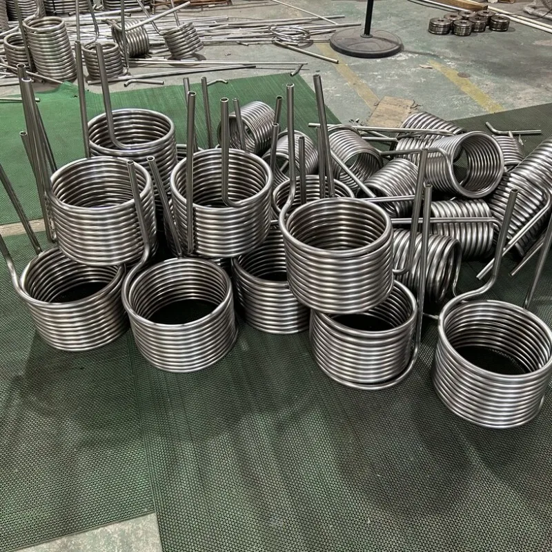 1pcs Stainless Steel Titanium Tube Coil Elbow Evaporator Evaporation Heat Exchanger