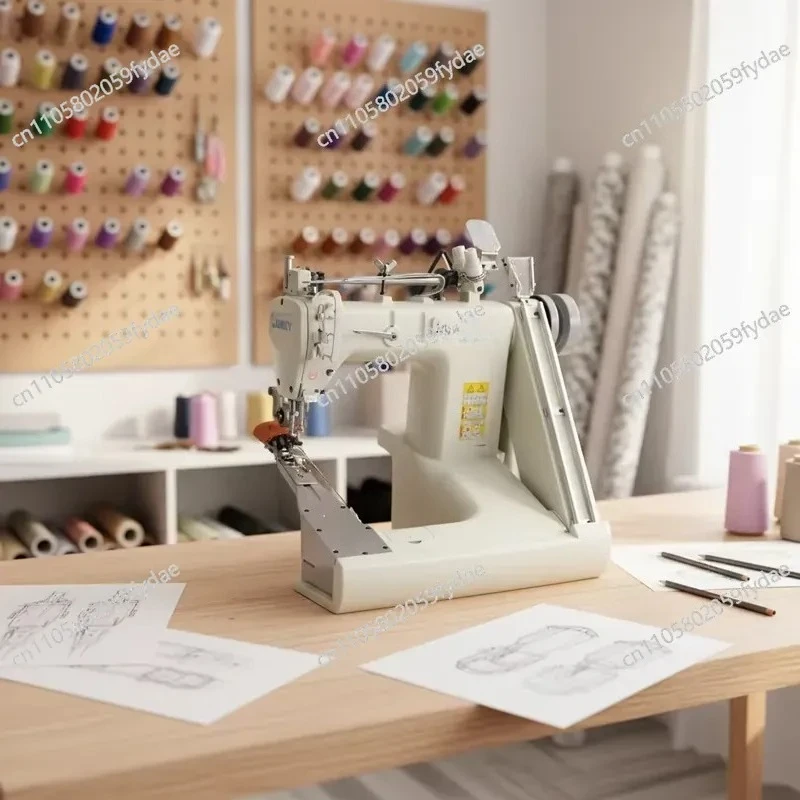 High-speed Three-needle Cloth-feeding Arm Chain Sewing Machine (single or Double Sliders Only)