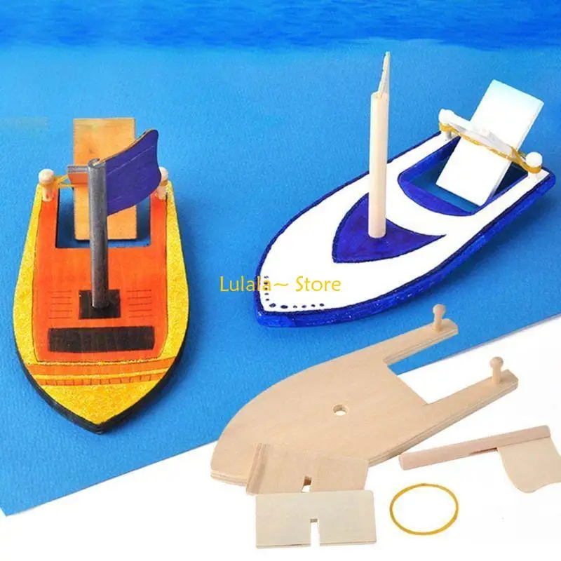 Y4QA เรือกราฟฟิตีไม้สำหรับเด็กก่อนวัยเรียนของเล่นการศึกษาศิลปะการศึกษาก่อน