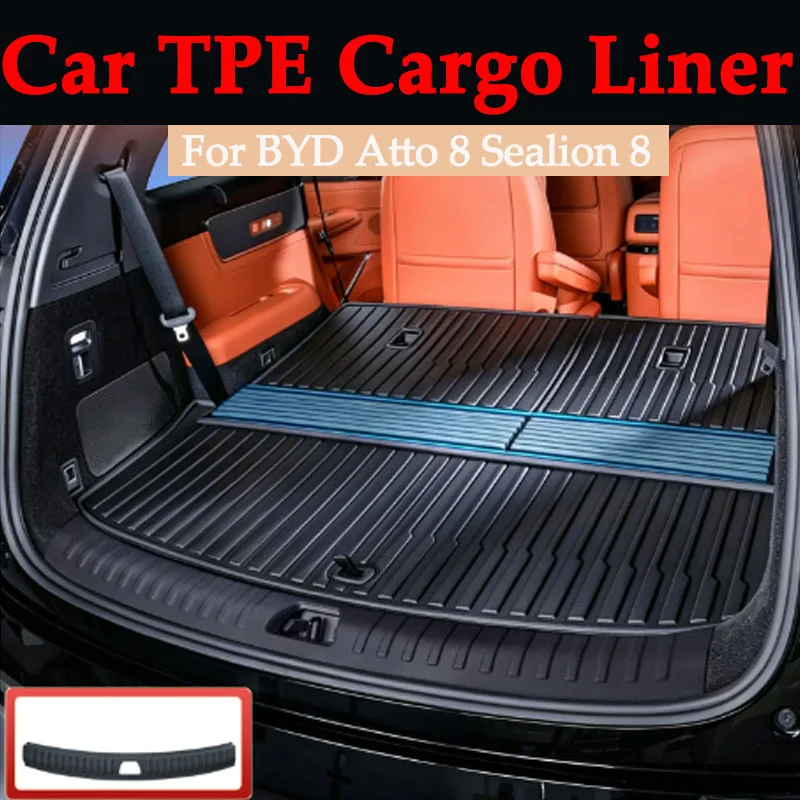 For BYD Atto 8 Sealion 8 2025 2026 Car Trunk Pad TPE Cargo Liner Anti Hanging Trunk Protective Cover Auto Interior Accessories