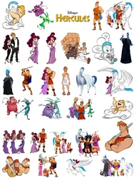 Disney movies hercules DIY children Clothing stickers Iron on patches Flex fusible transfer