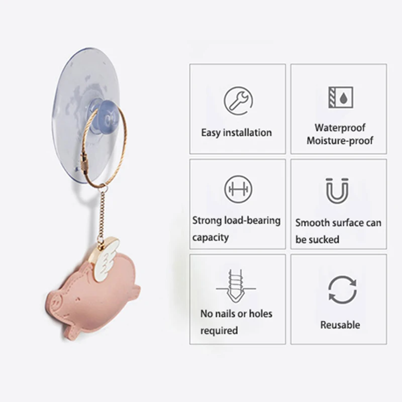 20/40mm Vacuum Cup Suction Cups Transparent PVC Mushroom Head Sucker Hanging Hooks for Home Kitchen Bathroom image 4