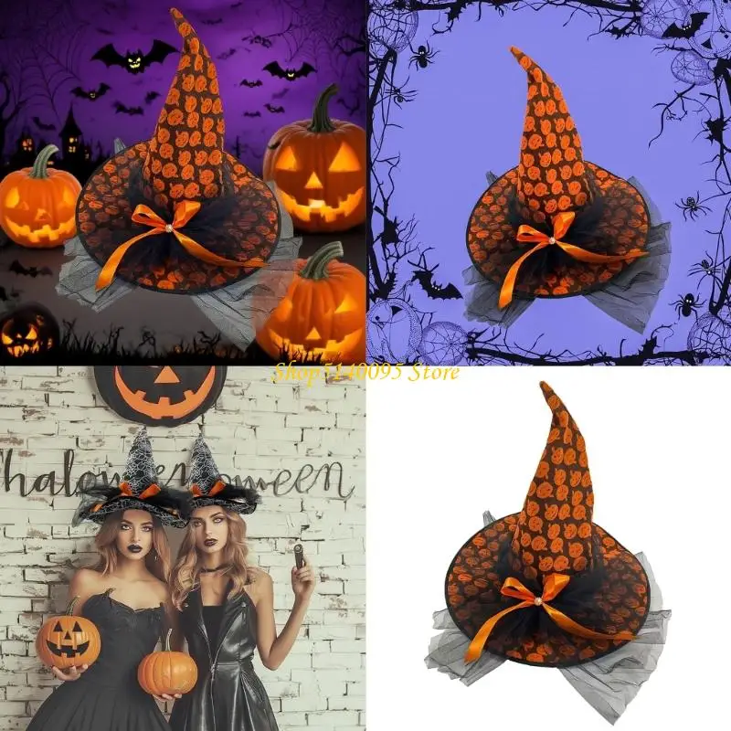 DXAE HALLOWEEN HITCH HAT WITCH MESH COSTUME Accessorio leggero MACCHIO BACCHI COSPLAY per le feste giochi ruolo