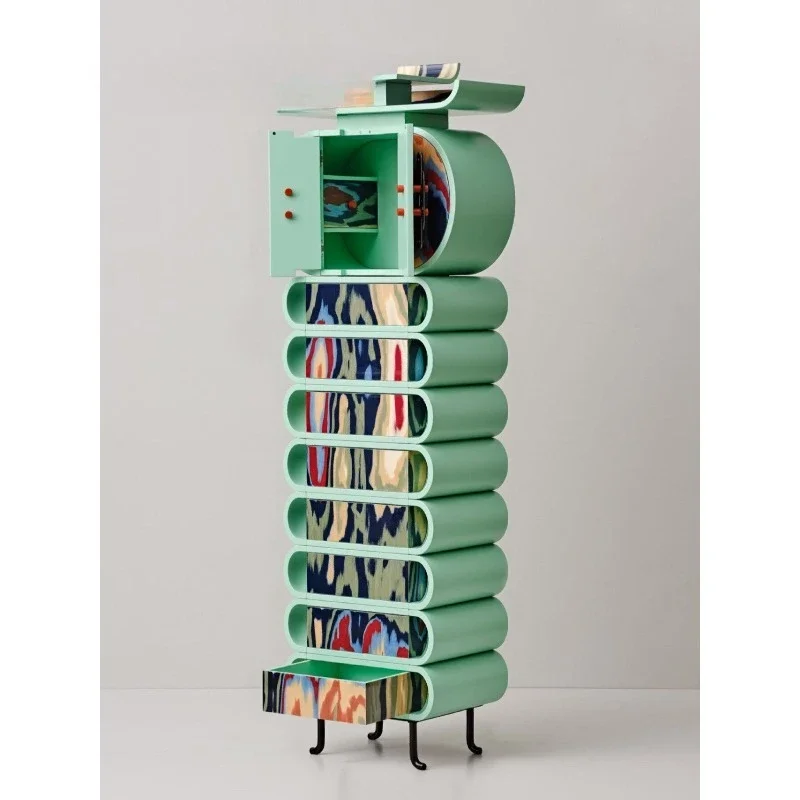 Color design storage creative art wine cabinet simple