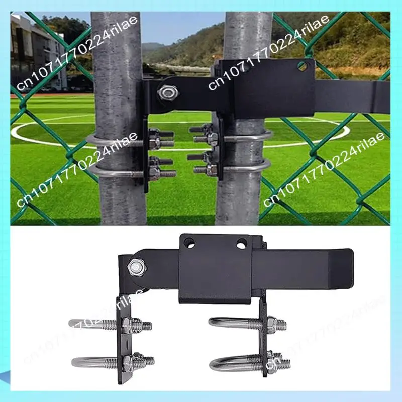 A17Z سلسلة ربط مزلاج بوابة مزدوجة لإطارات البوابة 1-3/8 بوصة ، مزلاج بوابة المزرعة ذراع قوي مزلاج بوابة مزدوجة لبوابات التأرجح #4