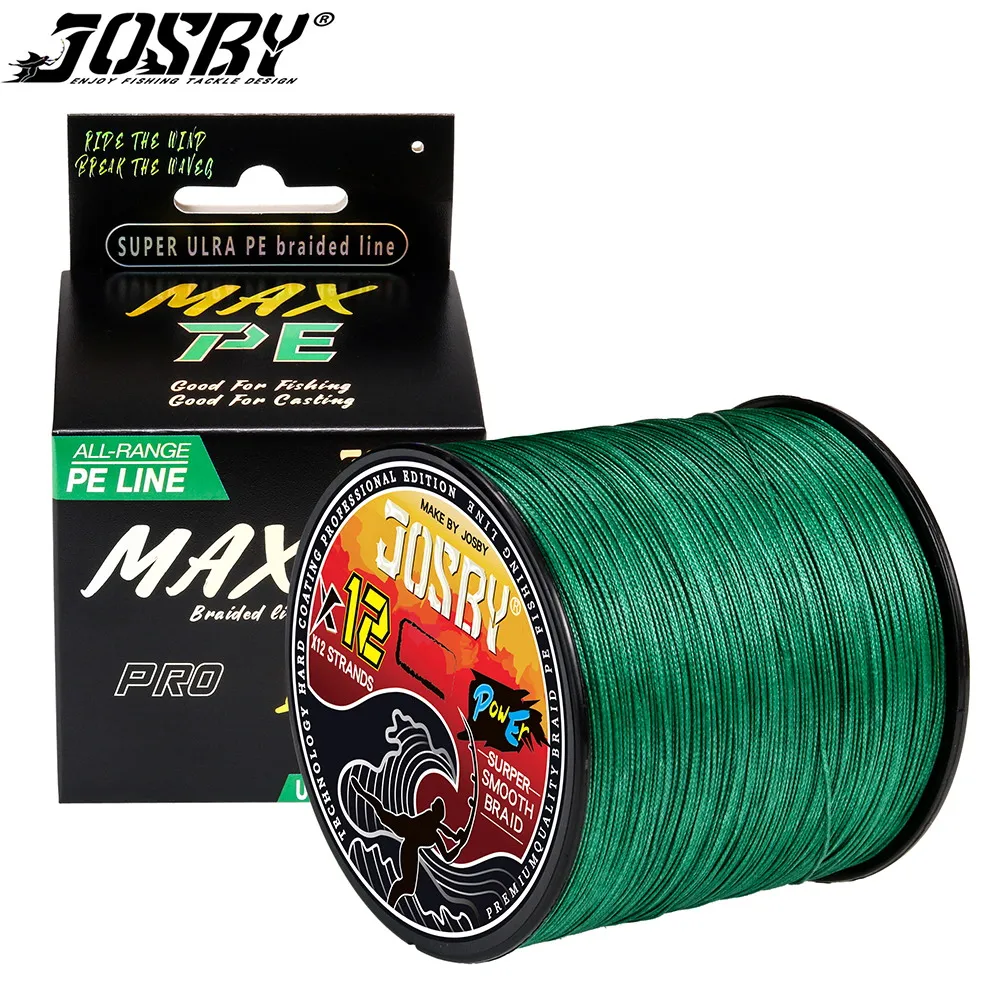 

Плетёная рыболовная леска JOSBY X9/X12, 500/300/100 м