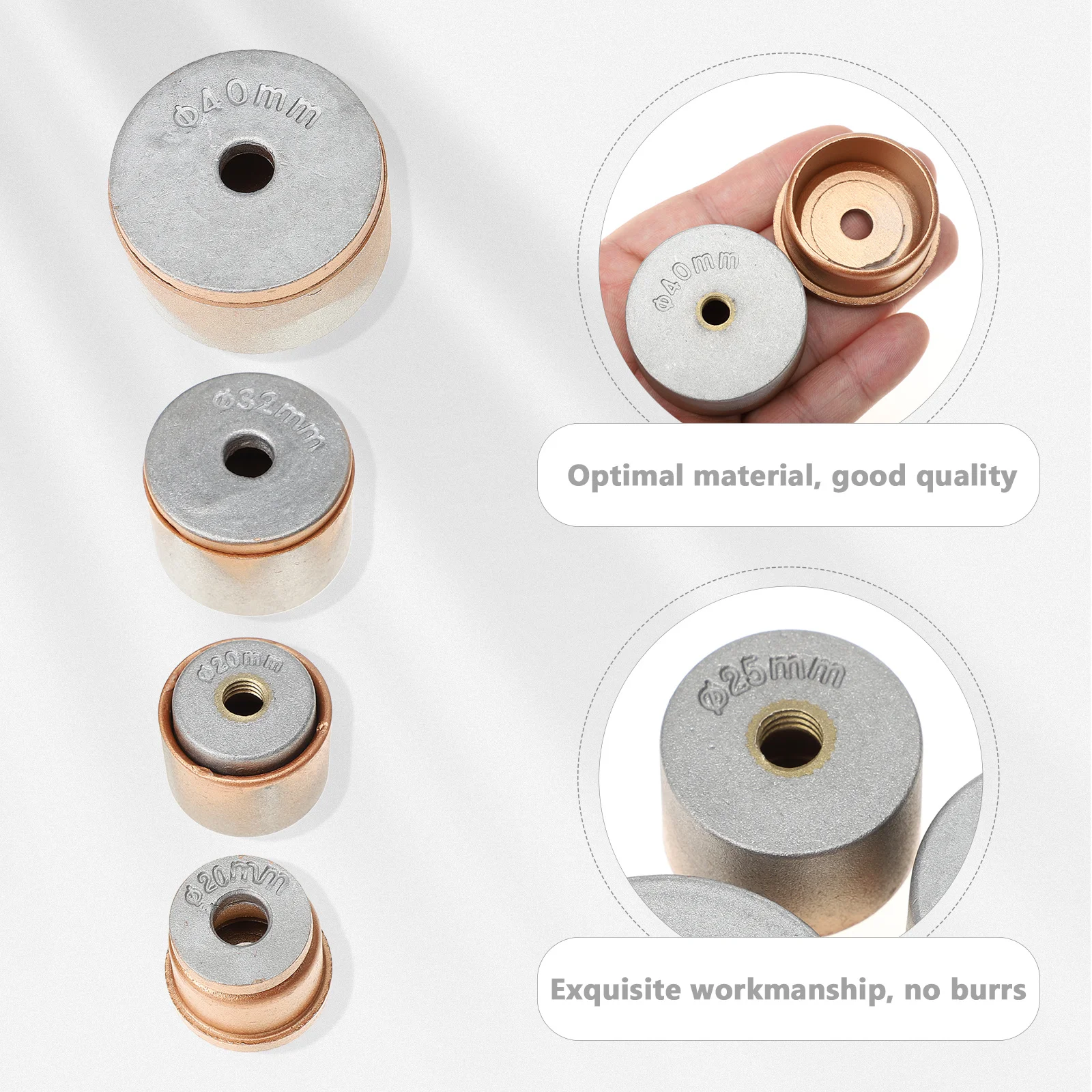 

4Pairs Plastic Welding Machine Die Head Thickened Mold High Thermal Conductivity Ppr Non-Stick Welder Ppr Die Head