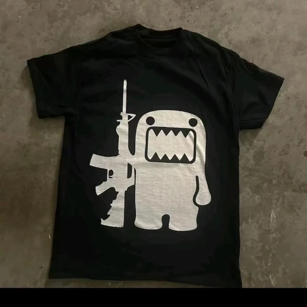

Fashion Summer Rhinestone Funny Pattern Daily T-Shirts Men Women Simple Color Block Versatile Gothic Short-Sleeves Loose Tees