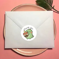 50/100/500pcs 1 Inch Thank You Stickers Cartoon Dinosaur Labels for Packaging Baking Labels Gifts Seal Decor Children's Stickers 3