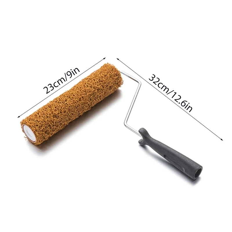 Convenient Tool 9 Inch Texture Pattern Roller Brush Wall Brush Putty Roller Drywall Compound Roller Wall Decorating Brush