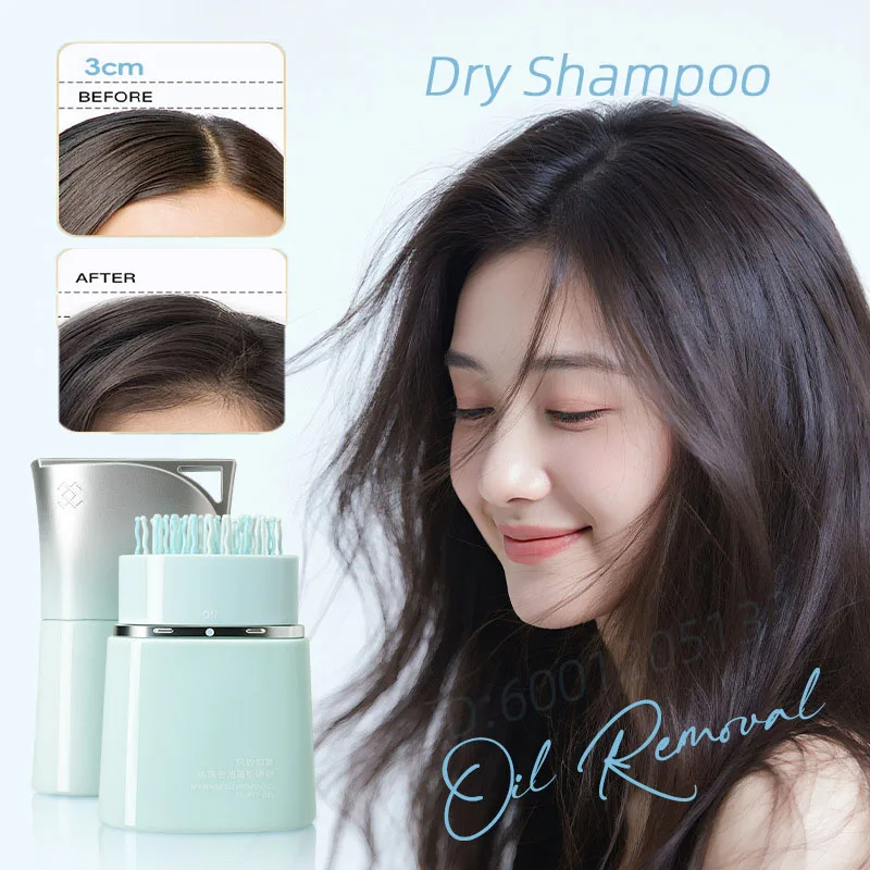 

Dry Shampoo Oil-removing Comb Oil-controlling Voluminous with Comb Teeth Moisturizing Cleansing Oil-absorbing Portable Hair Comb