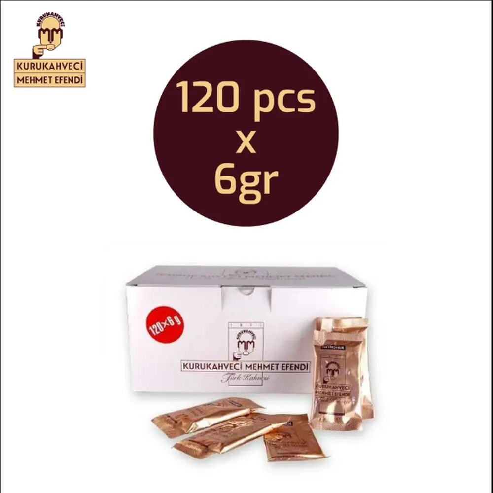 Turkish coffee Kurukahveci Mehmet Efendi 12 PCs * 6 G single cup ground coffee Turkey coffee 250/500 Gr filter coffee