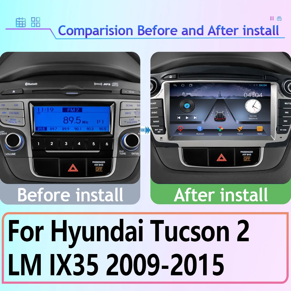 7 Cal Carplay Auto Android dla Hyundai Tucson IX35 2009-2015 Radio odtwarzacz multimedialny samochodu GPS wi-fi Bluetooth 5G WIFI No 2din DVD