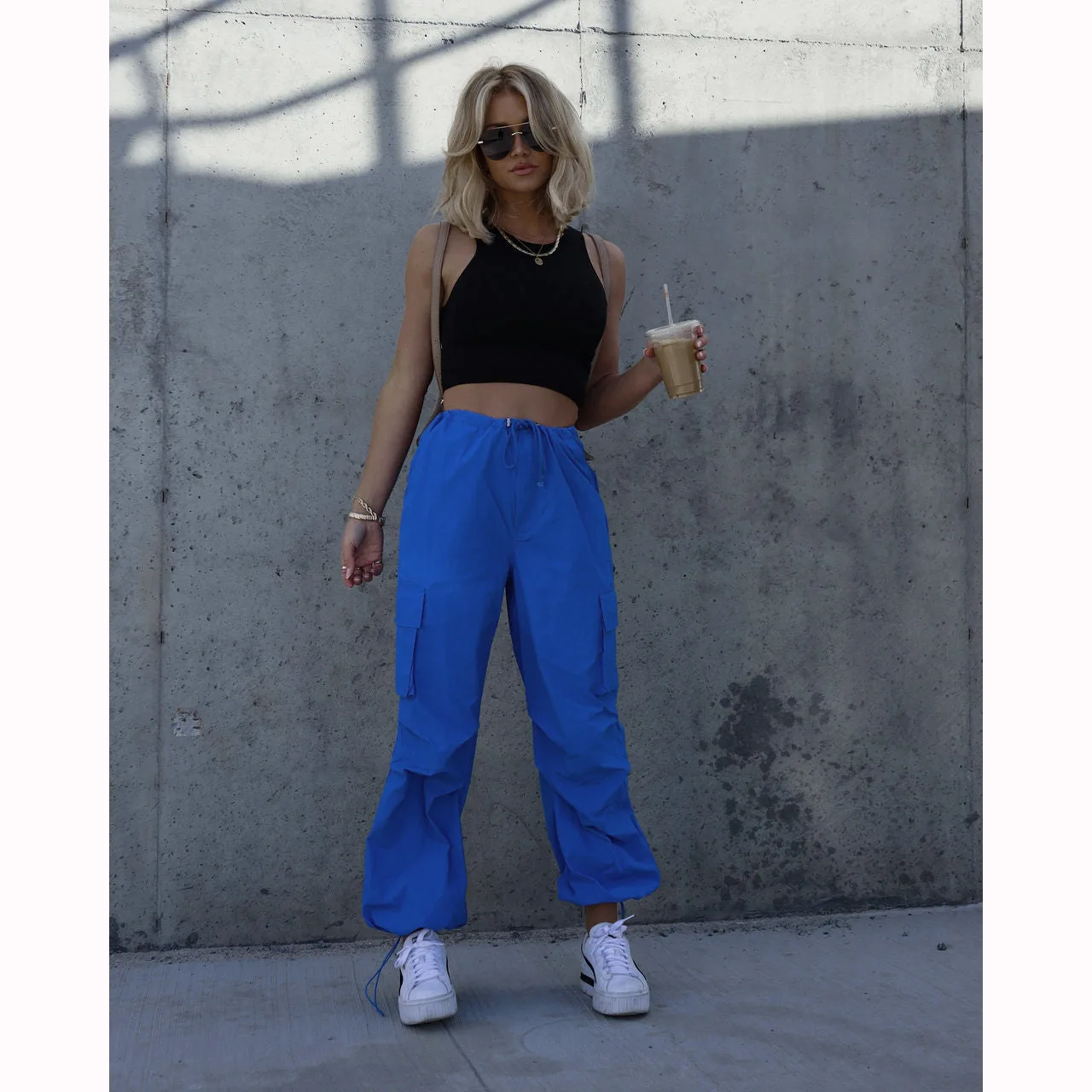 

2025 Spring/Summer Multi Pocket Fashion Color Straight Work Pants 3211