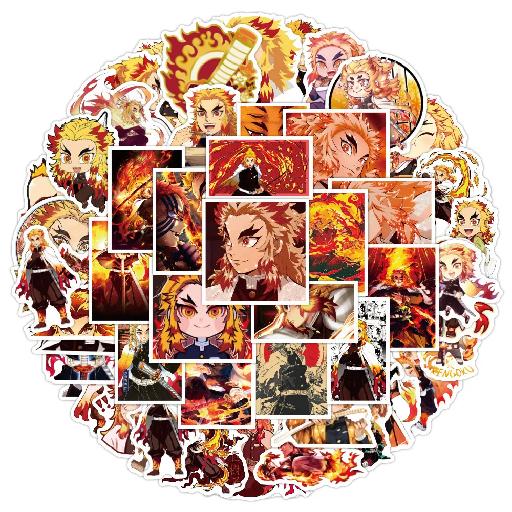 10/30/50pcs Demon Slayer Cartoon Kimetsu No Yaiba Stickers Cool Anime DIY Motorcycle Guitar Notebook Laptop Graffiti Sticker Toy