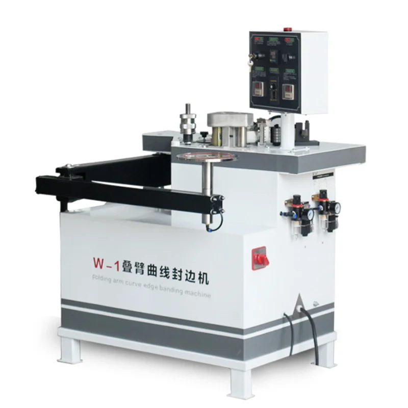 Small rocker suction cup pvc solid wood veneer hot pressing edge banding machine