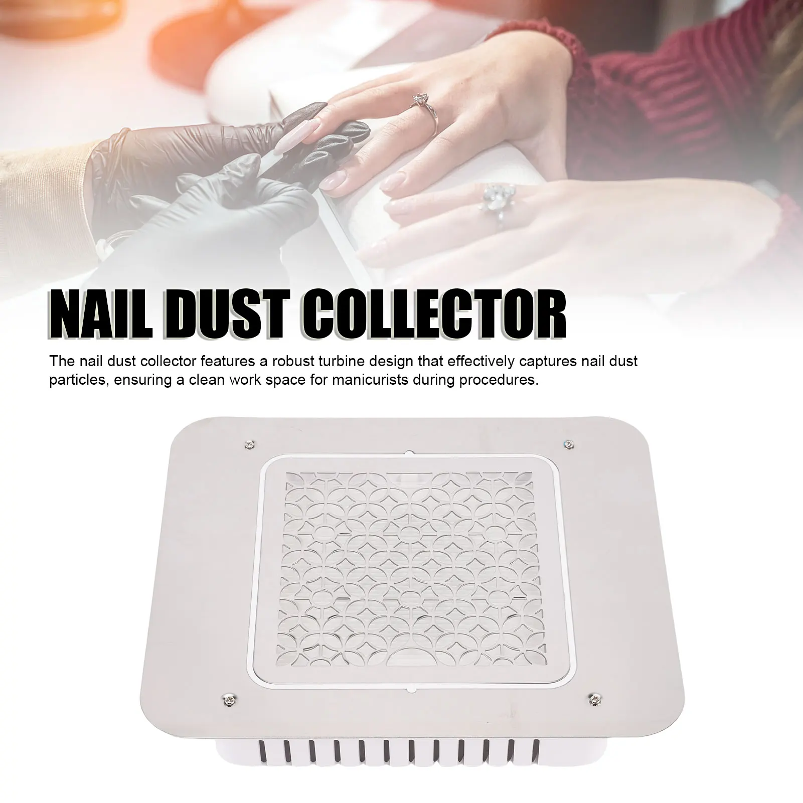 Powerful 48W Nail Dust Collector 3500RPM Built in Table Desk Nail Vacuum Cleaner Brushless Embedded Dust Extractor