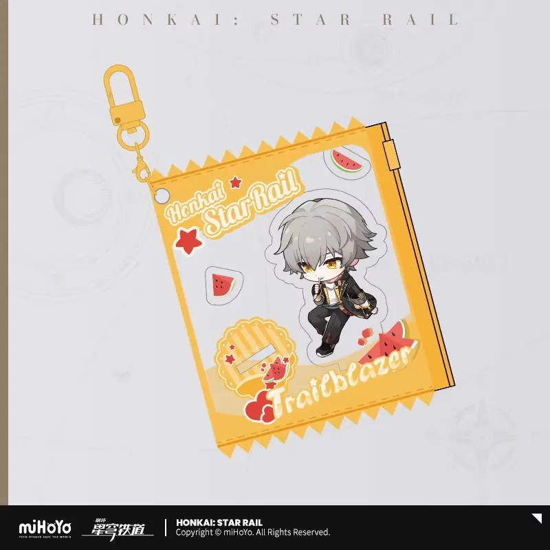 [Genuine] miHoYo Game Honkai Star Rail Q-version Candy Pendant Caelus Mydei Castorice Anime Keychain Prop Cosplay Halloween Gift
