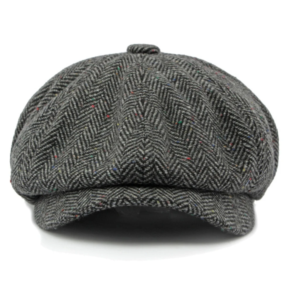 Mz4253 boinas outono inverno chapéus para homens mulheres xadrez artista pintor boina de lã chapéu hera boné plano masculino feminino boina octogonal