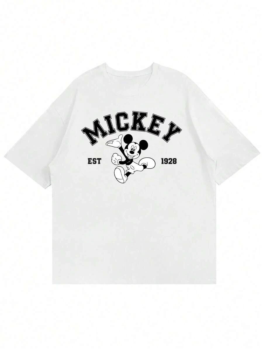 Disney Mickey Est 1928 dessin animé imprimé à manches courtes hommes T-Shirt hommes décontracté été coton vêtements pour hommes nouveau dans les hauts survêtement