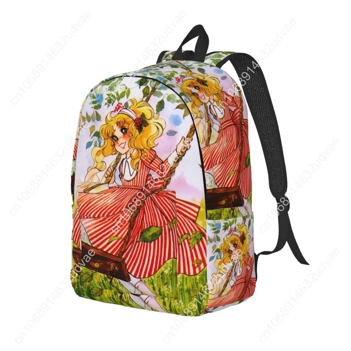 Candy Candy Anime Backpack for Men Women Casual High School Work Daypack Kawaii Japanese College Shoulder Bag Durable
