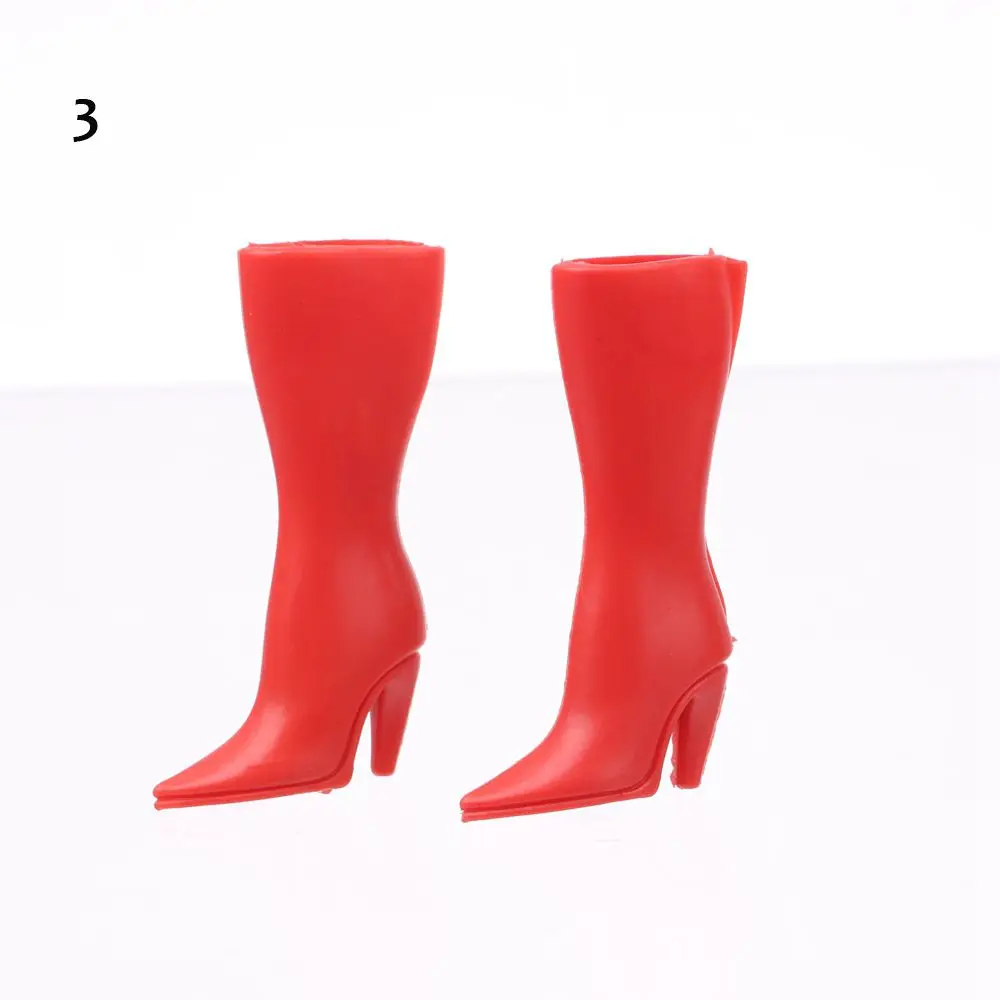 1 pair Plastic 1/6 Female 30cm Dolls Boot  Shoes Accessories Long Knees Boots
