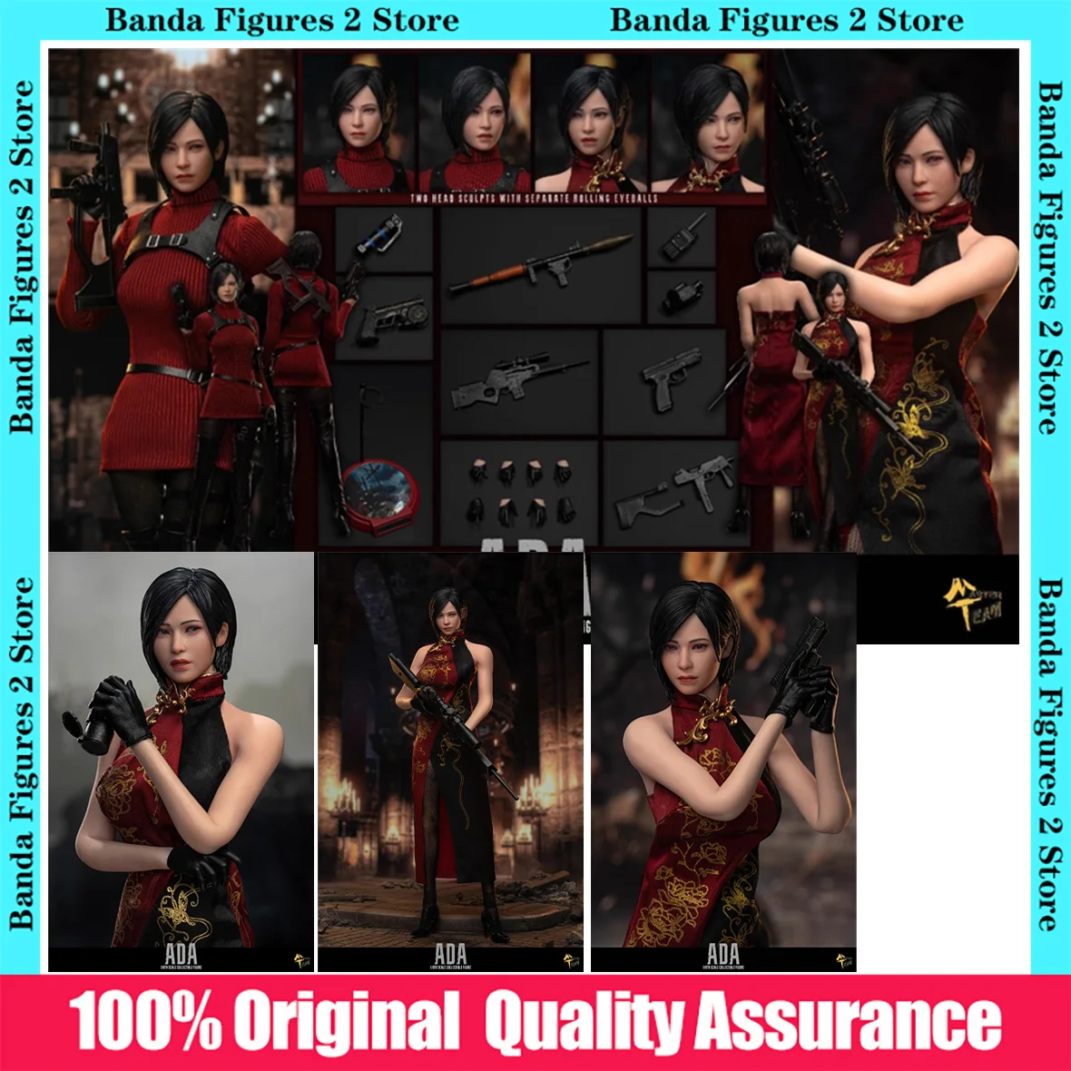 100% Original Box MTTOYS 018 MMT018 Resident Evi Ada Wong Double Body Double Head Carved Double Clothing 1/6 In Stock Anime Toys