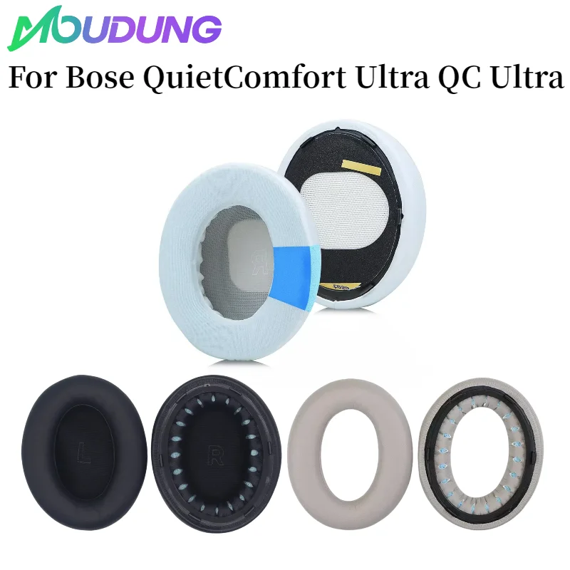 

MOUDUNG Replacement Ear Pads Cushions Protein Leather Soft Foam Cushion Cover Earmuffs for Bose QuietComfort Ultra headset
