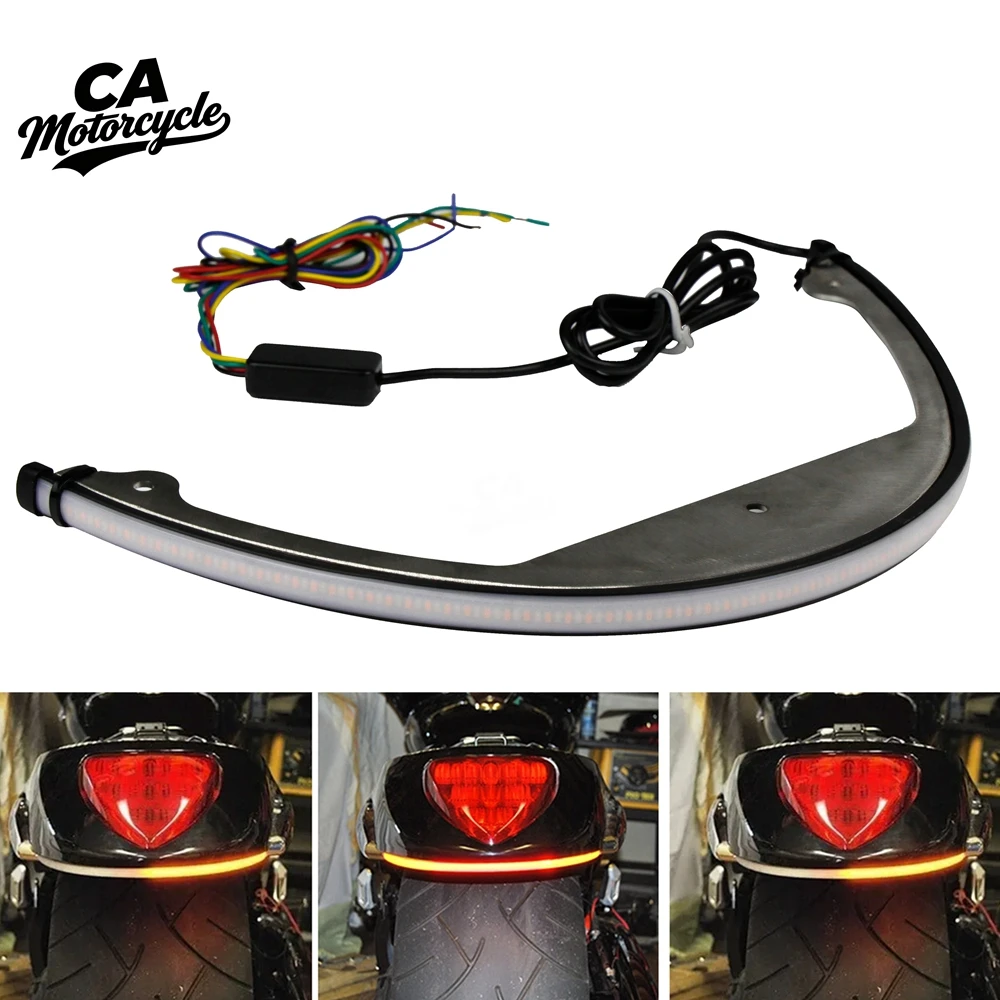 

Motorcycle Rear LED Tail Light Sequential Turn Signals Strobing Brake Lamp For Suzuki Boulevard M109R 2006-Up Fender Eliminator