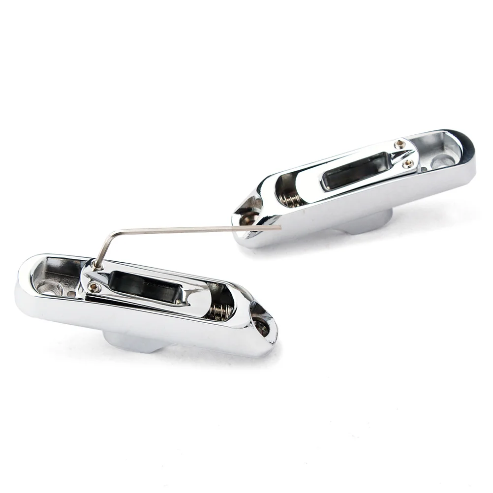 

4Pcs Bass Bridge Zinc Alloy Replacement Guitar Bridge Parts Smooth Polished Rust Resistant for Bass Guitar Long Service Life