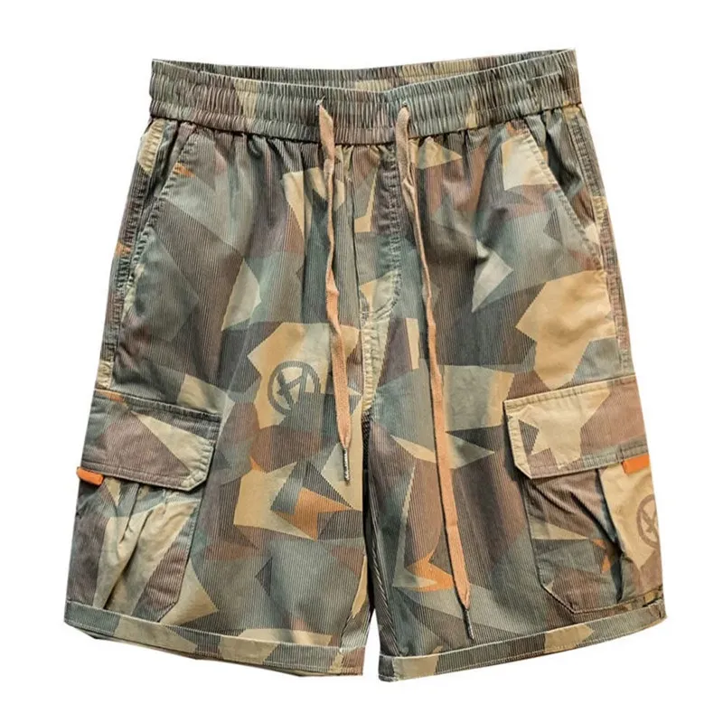 Men's clothing Summer New Camouflage Cargo Shorts Men Korean Fashion Loose Ins Casual Five Quarter Pants Streetwear Short Homme