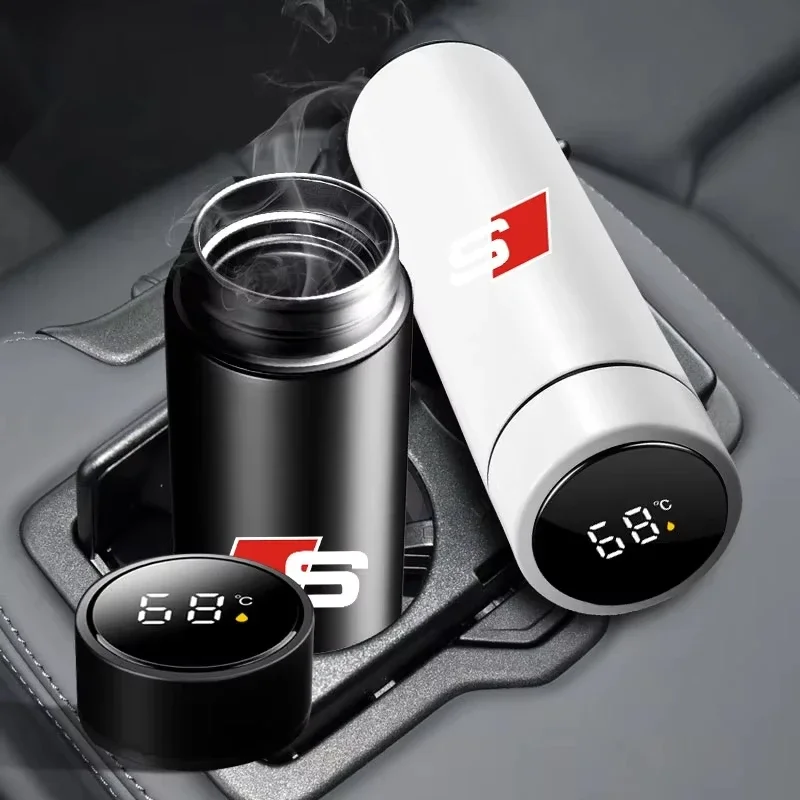 

Car Stainless Steel Intelligent Temperature Insulation Cup For Audi A6 Q3 A3 B5 B6 B7 B8 B9 Q7 8P 8V 8L A5 A4 C6 C5 A8 Q2 Q5 RS3