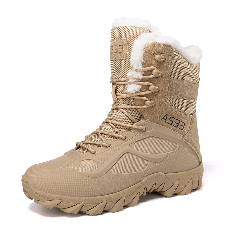 

Tactical Boots Outdoor Special Forces Training Boots Fleece Comfortable Military Boots Men's and Women's Mountaineering Boots
