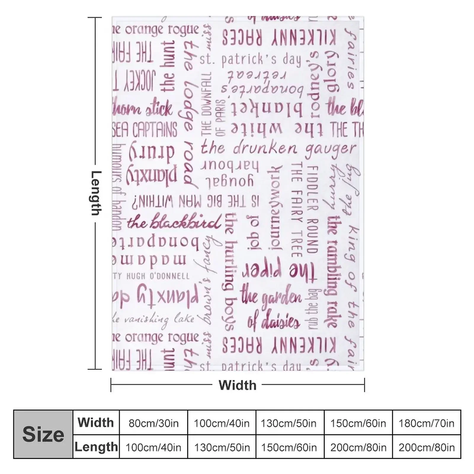 Irish Dance Sets -- Pink Throw Blanket Furry warm for winter christmas gifts Single Blankets